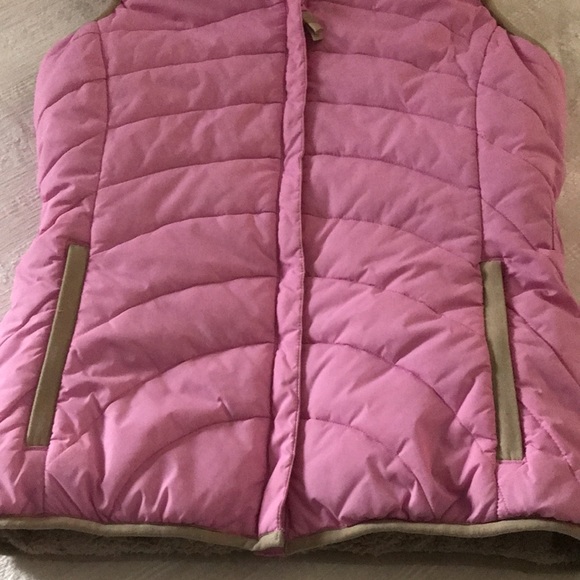 Girls Lands End Pink Puffer Vest - Picture 4 of 15
